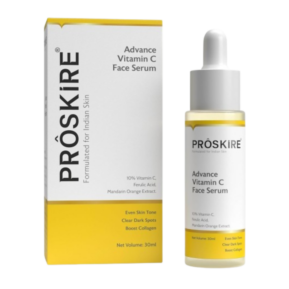 Proskire 10% Vitamin C Serum With Hyaluronic Acid & Orange Ext For Skin Brightening - Distacart