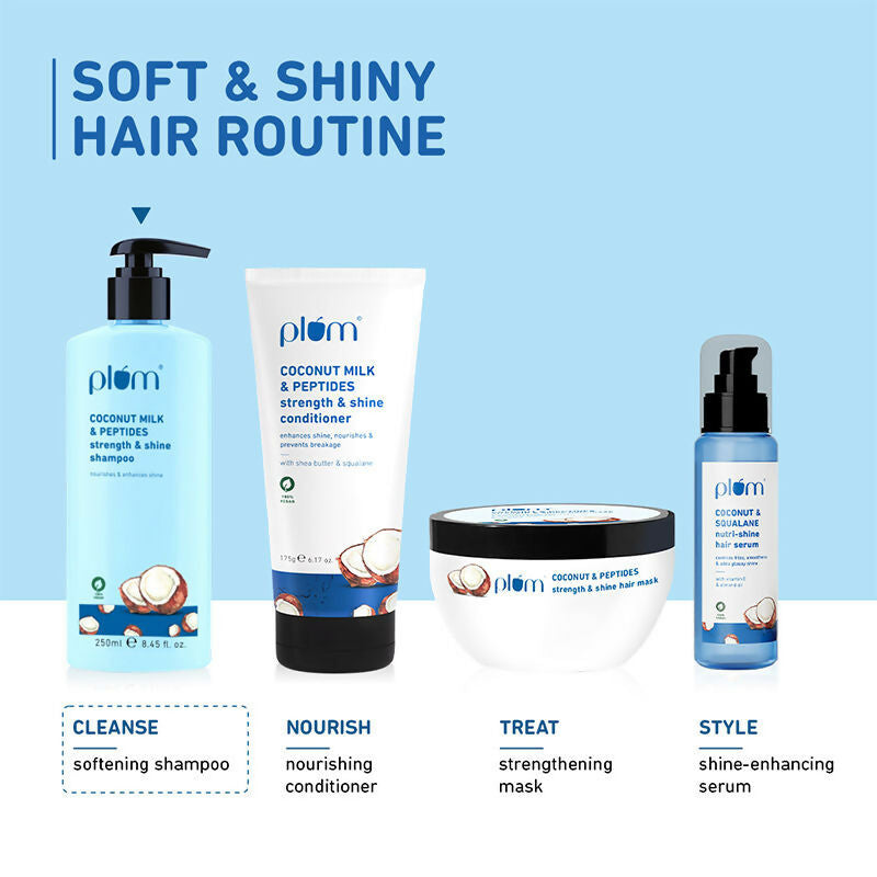 Plum Coconut Milk & Peptides Shampoo For Soft, Shiny Hair - Distacart