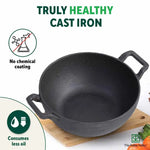 Thumbnail for The Indus Valley CASTrong Cast Iron Cookware Set: Tawa+ Kadai+ Frypan, Kitchen Set for Home, Pre-seasoned, 100% Pure, Induction, Tadka Pan