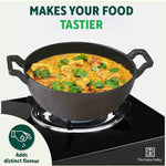 Thumbnail for The Indus Valley CASTrong Cast Iron Kadai, Pre-seasoned, Nonstick, 100% Pure, Toxin-free, Induction, 21/25cm, 1.7L/3.3kg