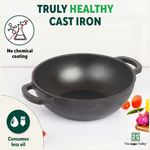Thumbnail for The Indus Valley CASTrong Cast Iron Cookware Set: Tawa+ Kadai, Kitchen Set for Home, Pre-seasoned, 100% Pure, Toxin-free, Induction, Tadka Pan