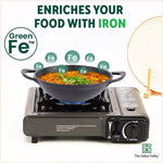 Thumbnail for The Indus Valley CASTrong Cast Iron Kadai, Pre-seasoned, Nonstick, 100% Pure, Toxin-free, Spatula, 25.2cm, 2.2L, 2.37kg