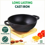 Thumbnail for The Indus Valley CASTrong Cast Iron Cookware Set: Tawa+ Kadai, Kitchen Set for Home, Pre-seasoned, 100% Pure, Toxin-free, Induction, Tadka Pan