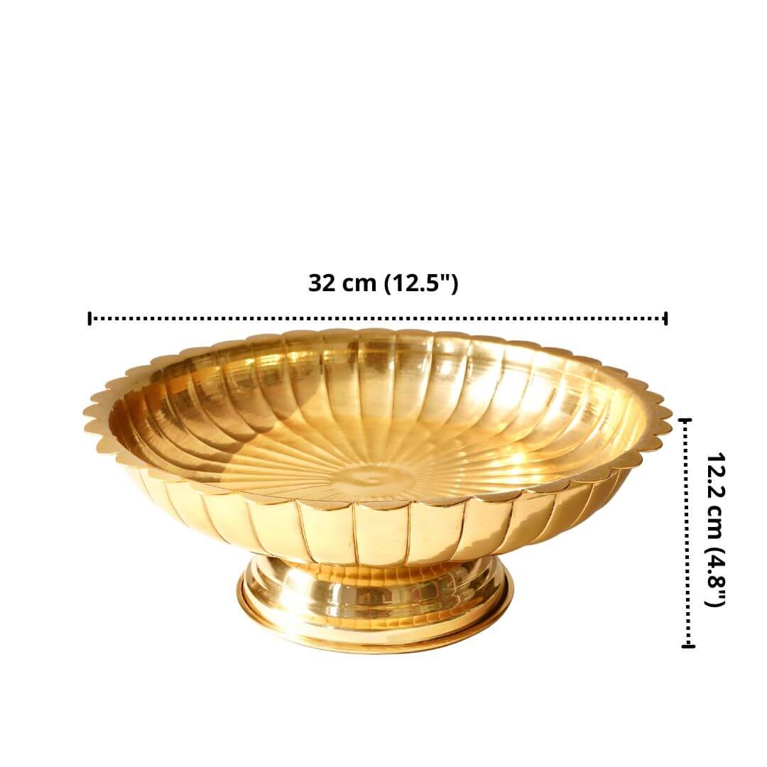 metal kamal urli tray for decoration gold