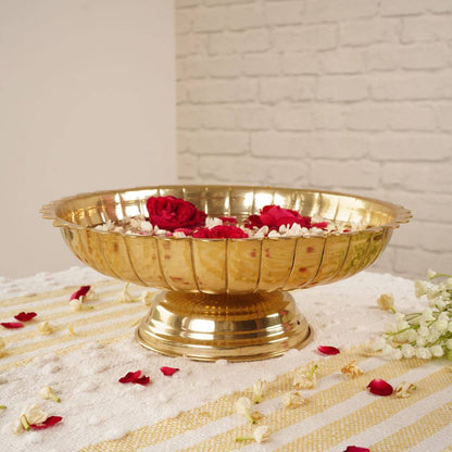 metal kamal urli tray for decoration gold