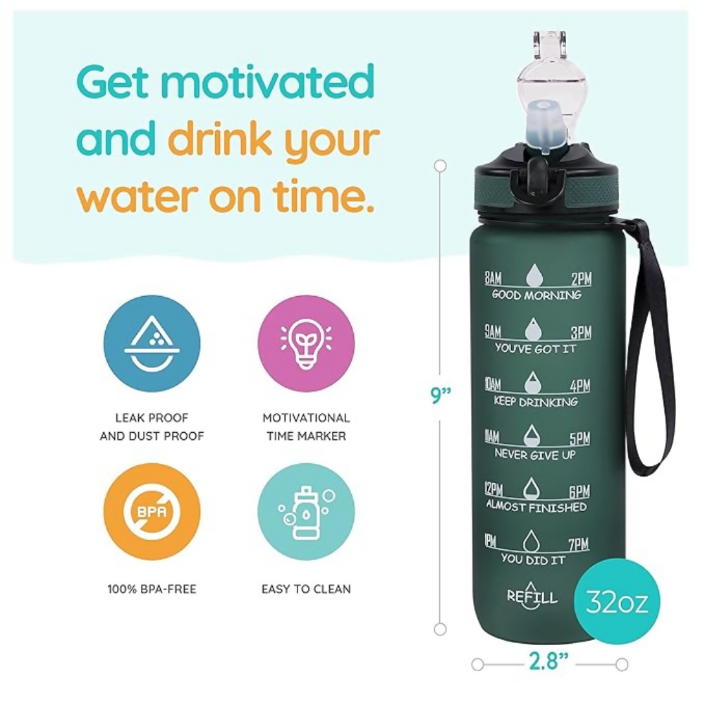 SOLARA Unbreakable Water Bottle - Hunter Green - Dista