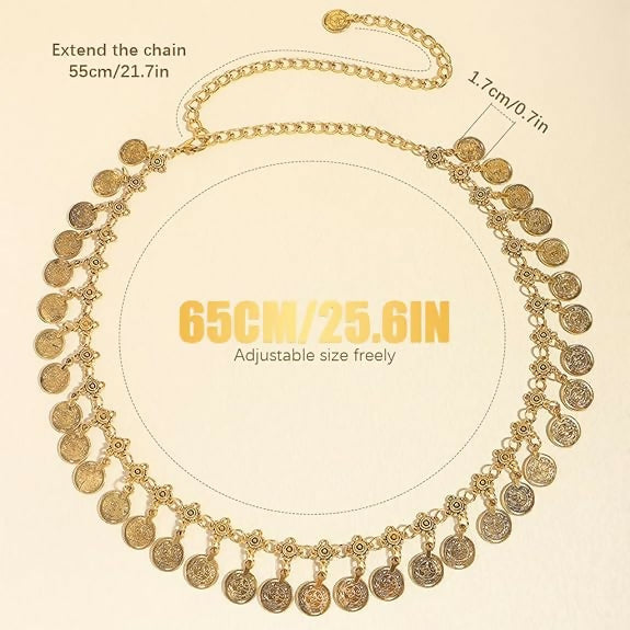 Joban Fashion Golden Silicone Waist Chain For Women