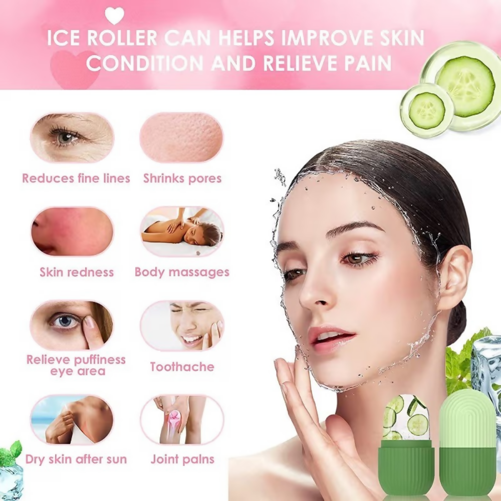 Bronson Professional Classic Silicone Ice Facial Roller - Dista