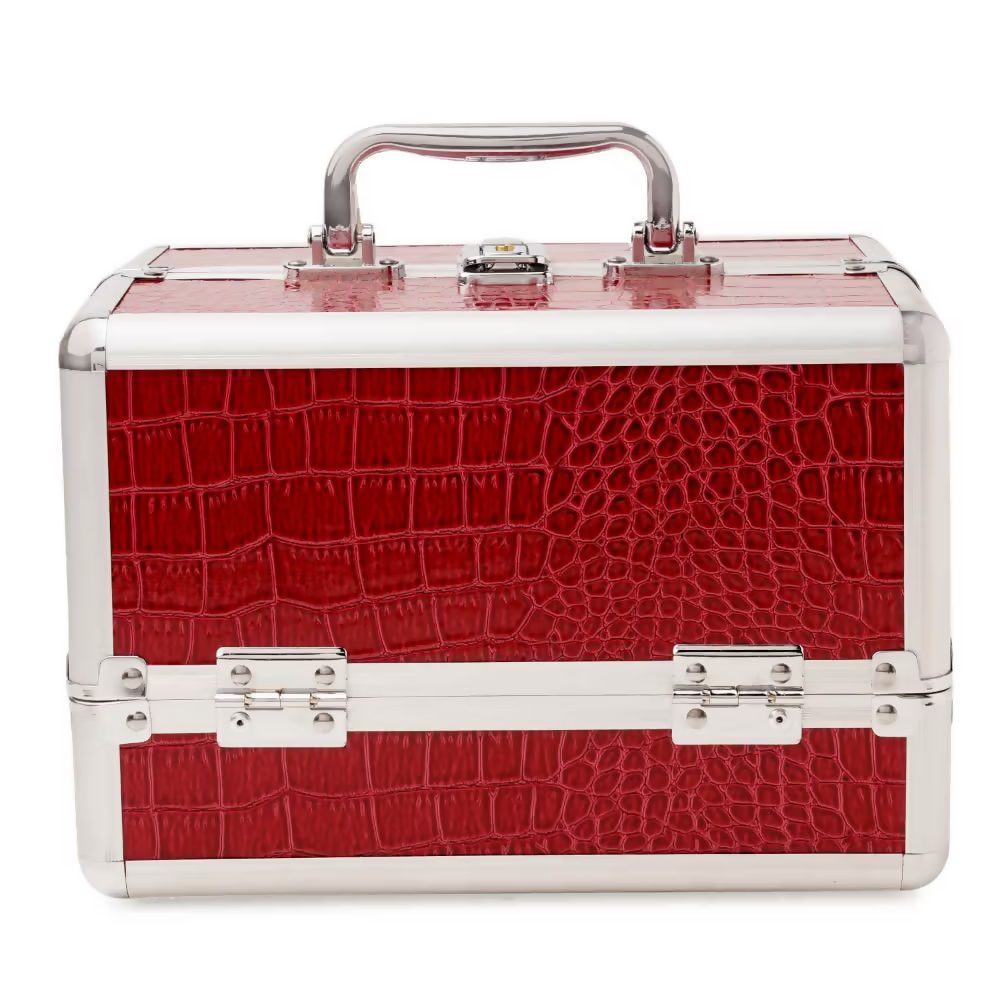 Bronson Professional Makeup Vanity Trousseau Box Faux Leather Finish (Multi-Color) - Dista