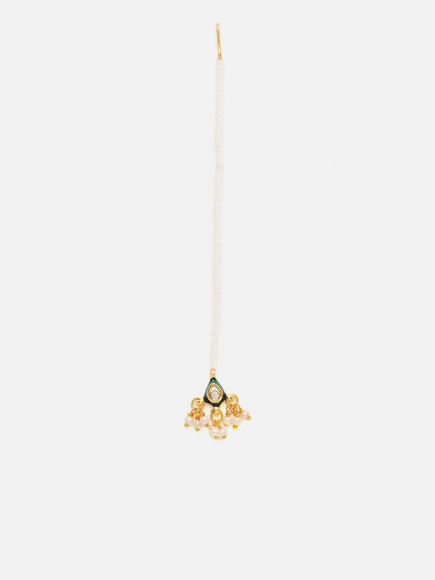 Ruby Raang Gold Kundan Maang Tikka