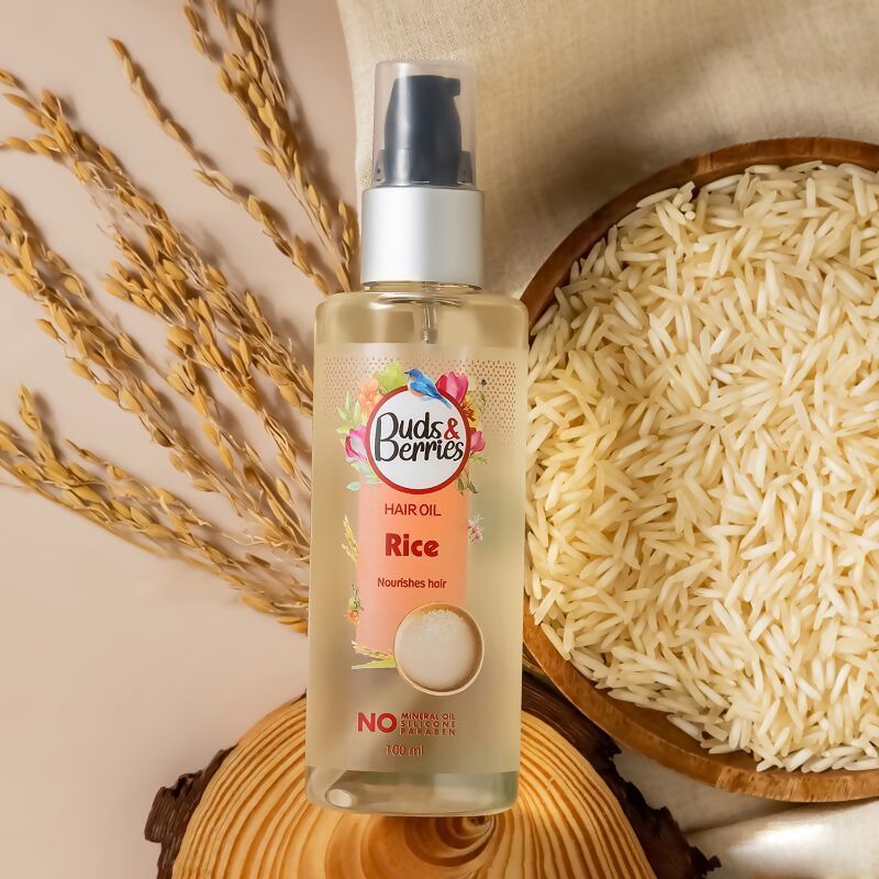 Buds & Berries Rice Hair Oil - Distacart