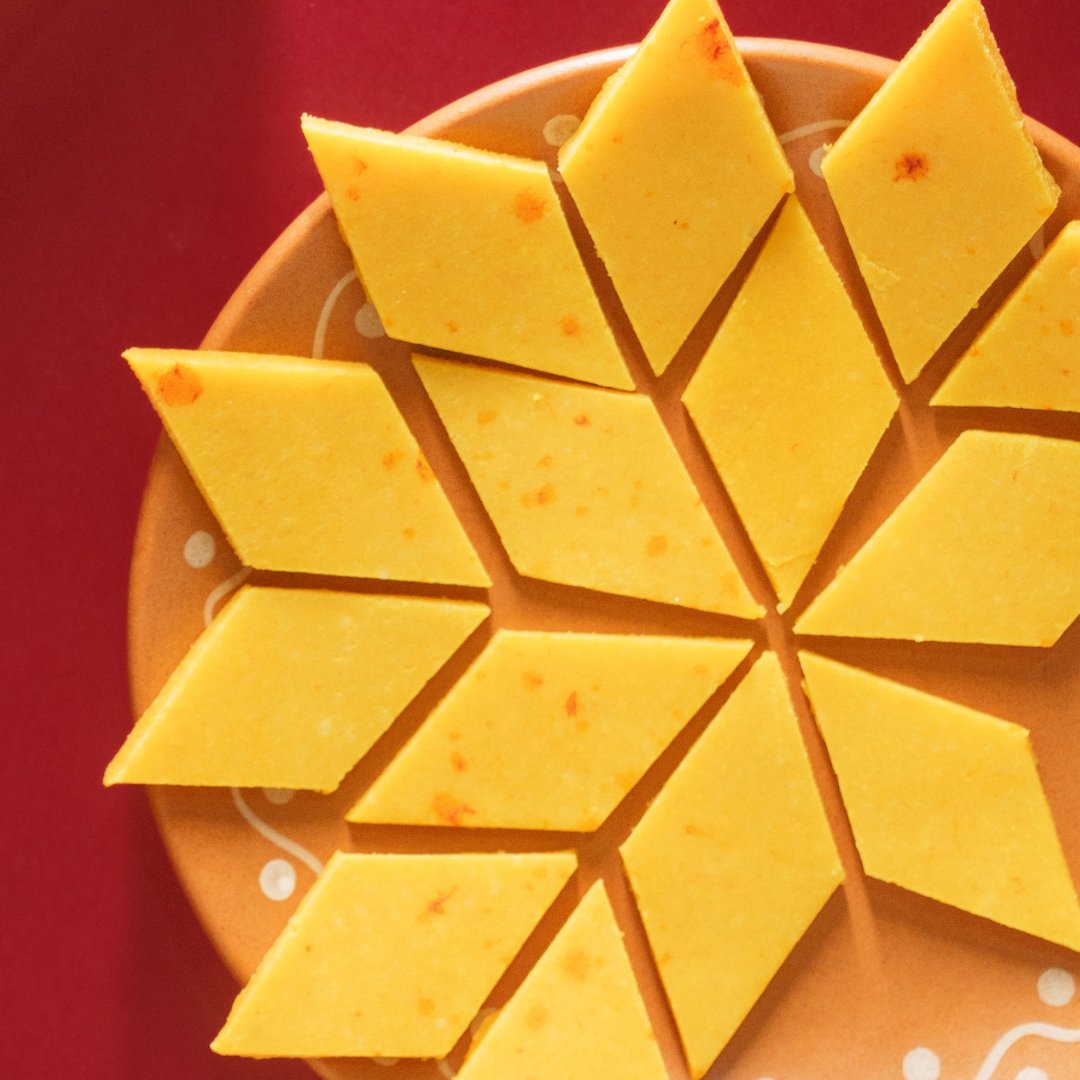 Shree Mithai Kesar Kaju Katli