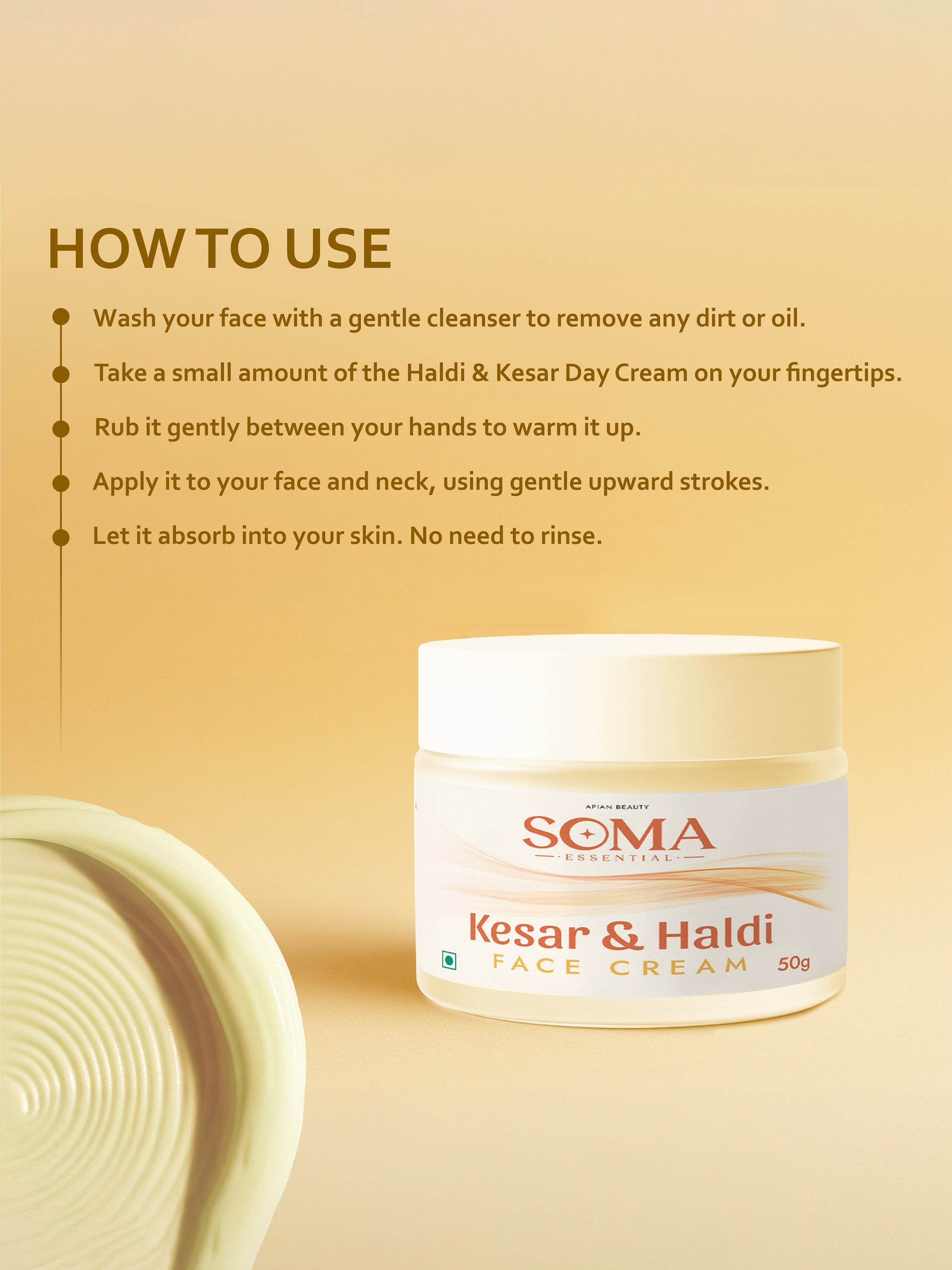 Soma Essential Barrier Protection Day Cream With Beeswax, Haldi And Kesar - Dista