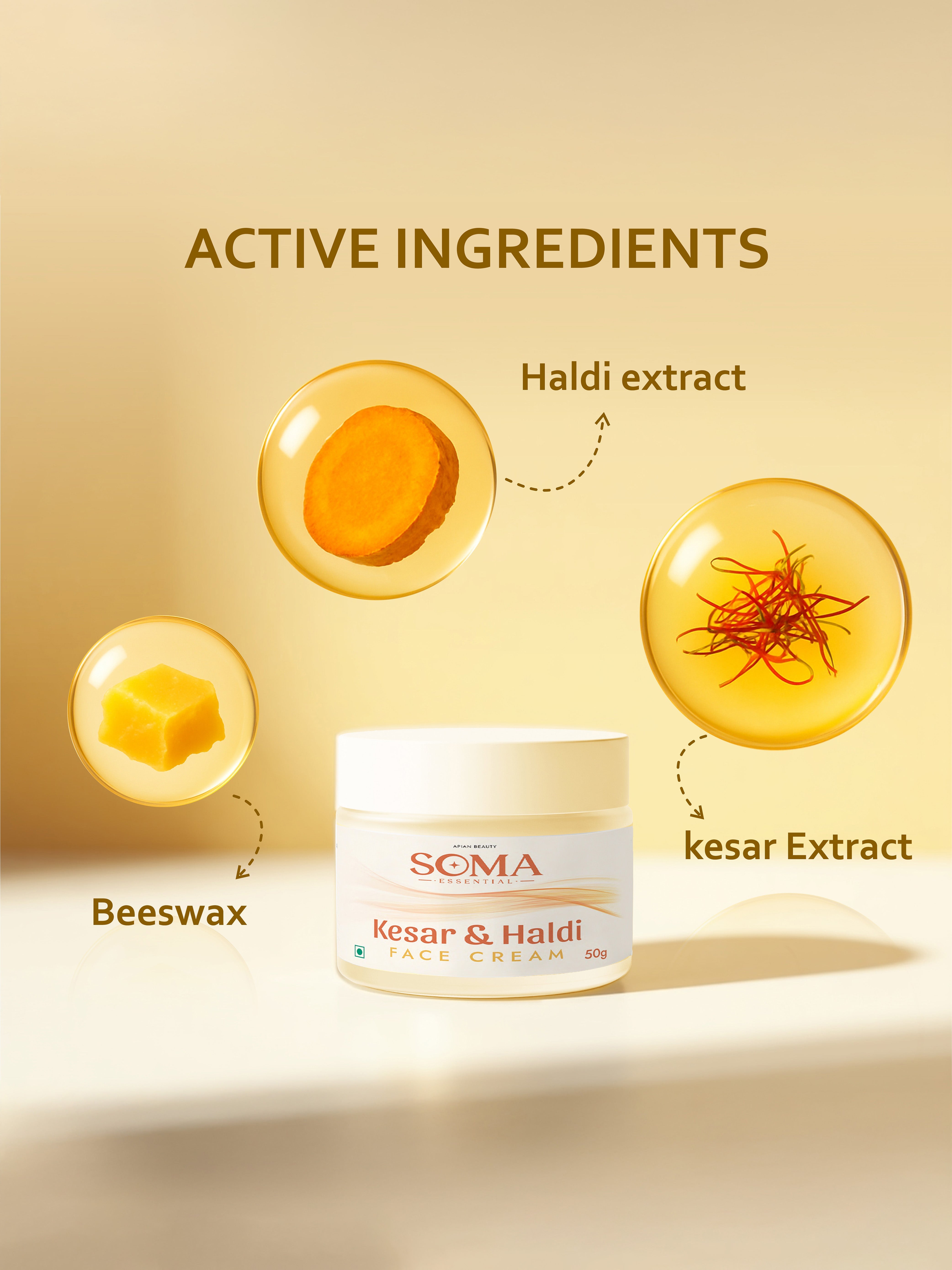 Soma Essential Apian Morning Glow Ritual - Vitamin C Serum + Haldi Kesar Cream - Dista