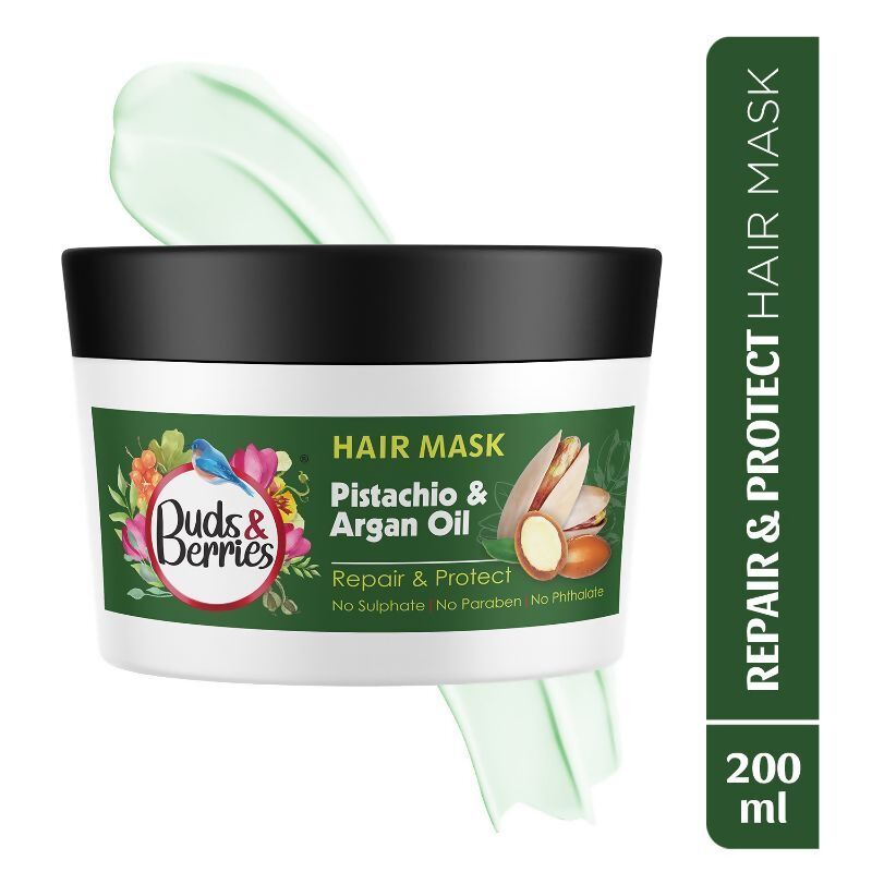 Buds & Berries Pistachio & Argan Oil Repair And Protect Conditioning Hair Mask - Distacart