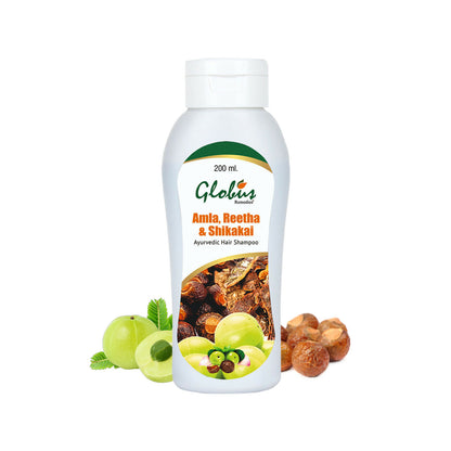 Globus Remedies Amla Reetha Shikakai Shampoo - Distacart