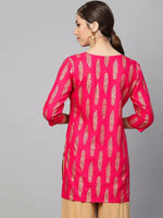 Thumbnail for Anubhutee Women Pink Straight Kurti - Distacart