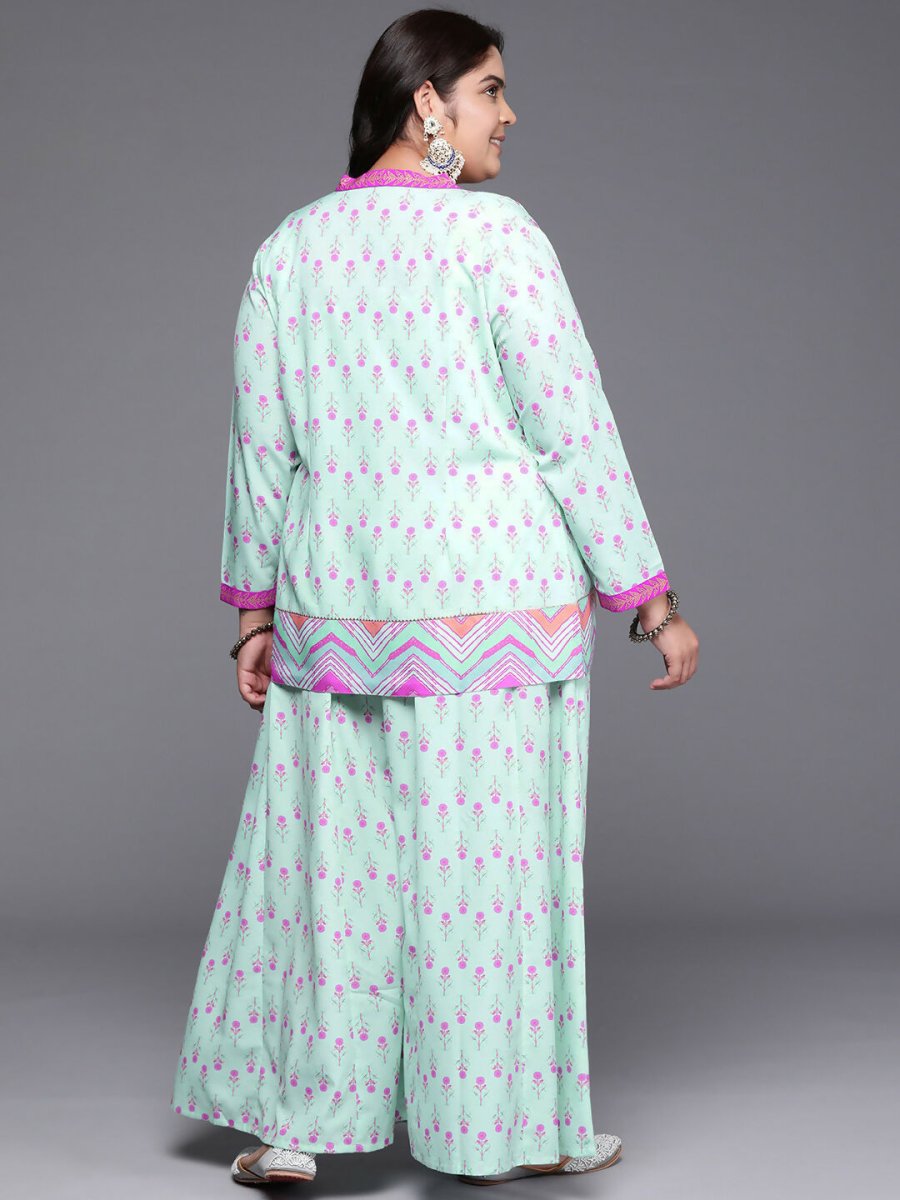 Ahalyaa Women's Traditional wear Co-ords - Blue - Distacart