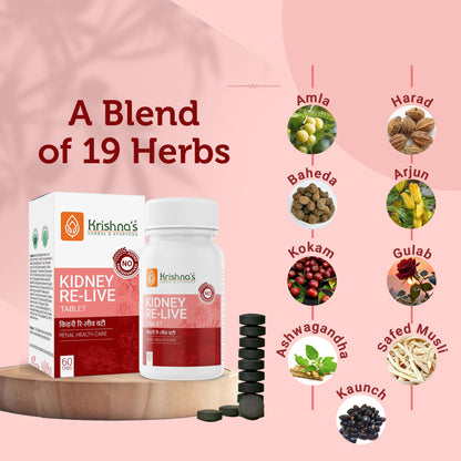 Krishna'S Herbal & Ayurveda Kidney Re-Live Tablets - Distacart