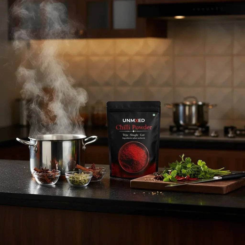 unmixed teja chilli powder