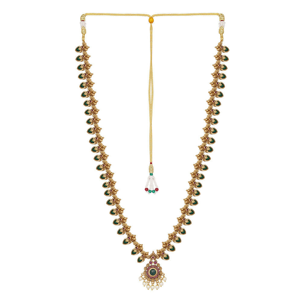Nuyug 18K Gold Plated Temple Bliss Minimal Necklace Set