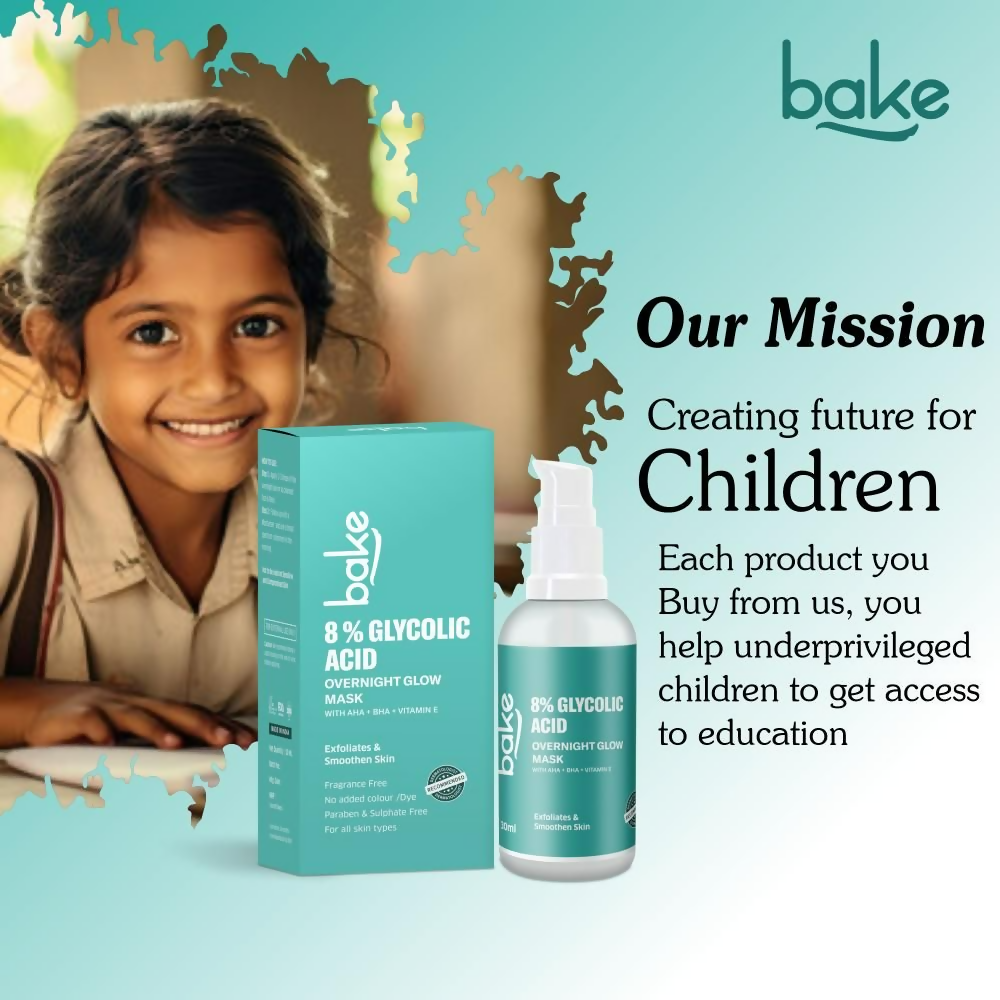 Bake 8% Glycolic Acid Overnight Glow Mask Serum - Distacart