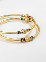 Thumbnail for NVR Women Set of 2 Gold Plated Meenakari Kada Bangle - Distacart