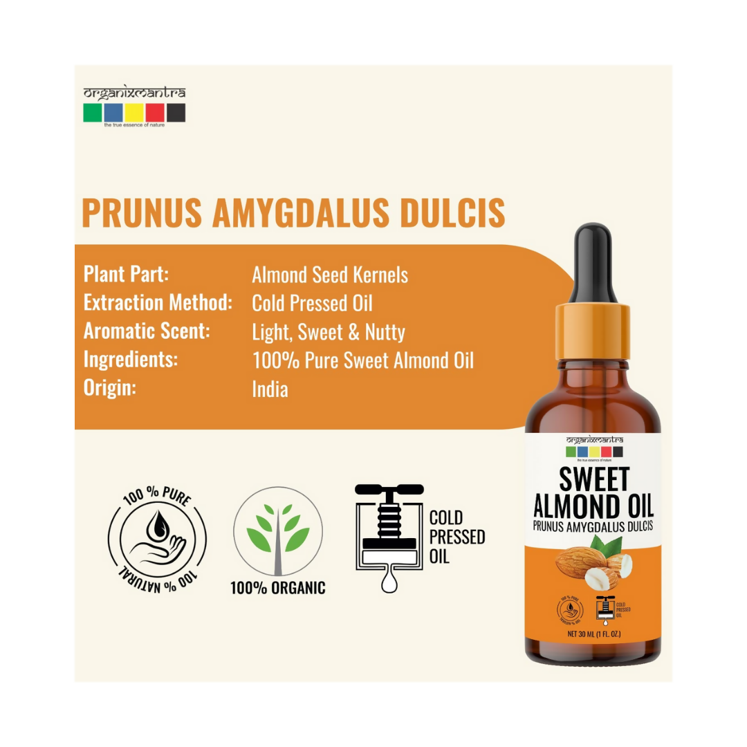 Organix Mantra Sweet Almond Body Oil for Hair & Face Nourishment - Distacart