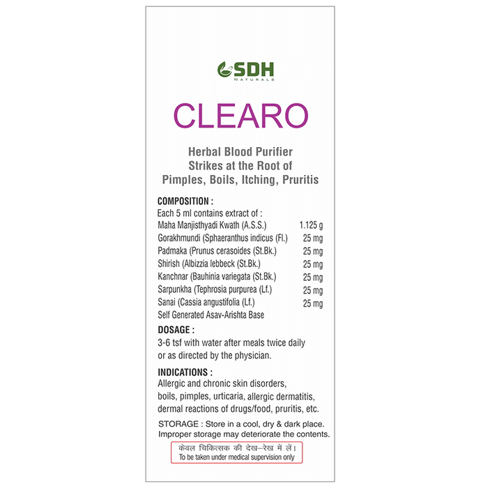 SDH Naturals Clearo Blood Purifier Syrup