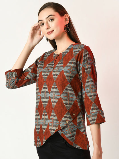 Myshka Women's Multi Printed Top - Distacart
