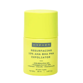 Hyphen By Kriti Sanon Resurfacing 10% AHA BHA PHA Exfoliator With 20% Pineapple Extract, Smoothens Texture, Unclogs Pores, Non-irritating - Distacart