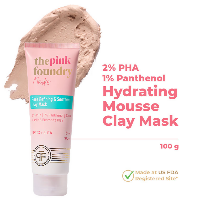 The Pink Foundry Pore Refining & Soothing Clay Mask - Distacart