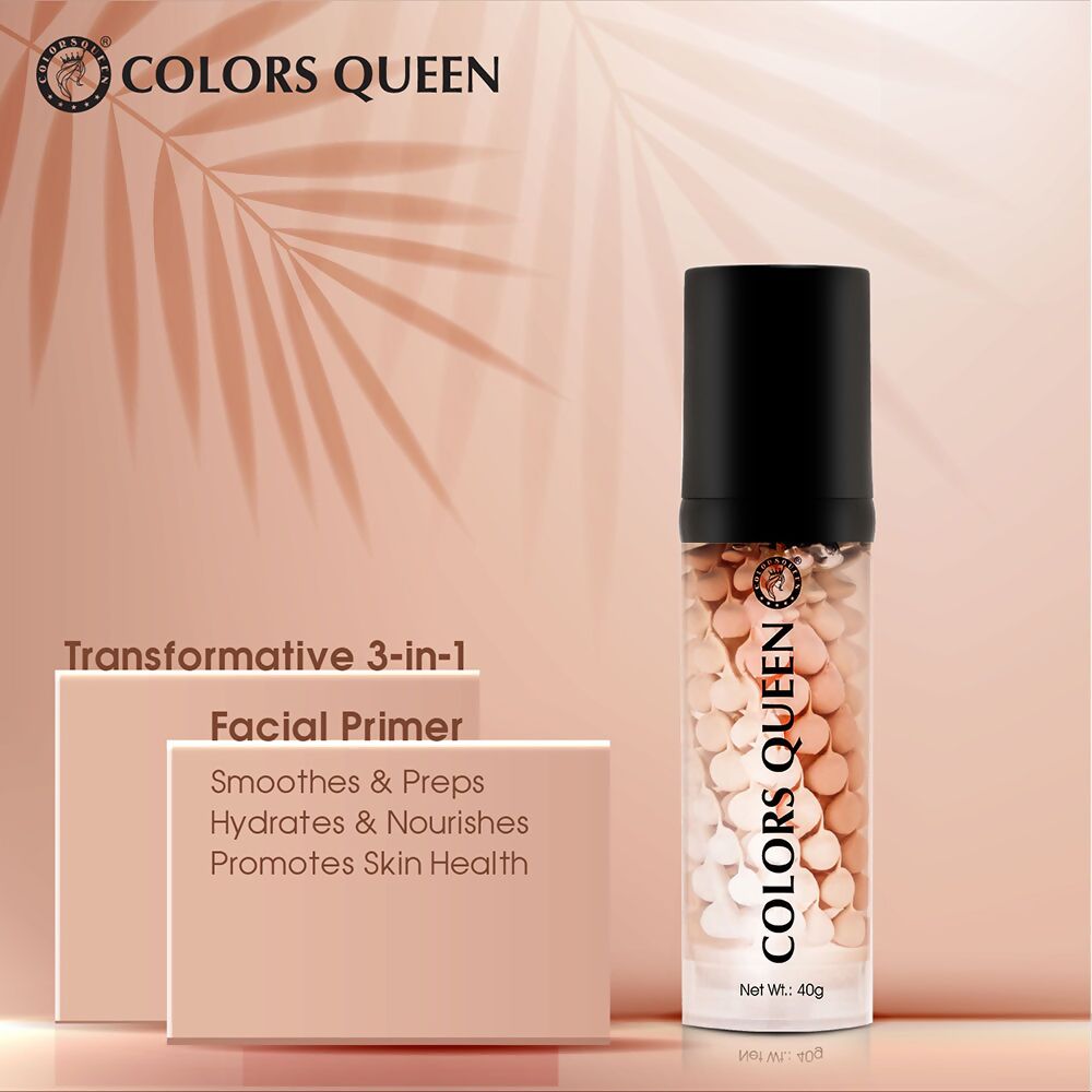 Colors Queen 3 in 1 Facial Primer - 01 Peach - Distacart
