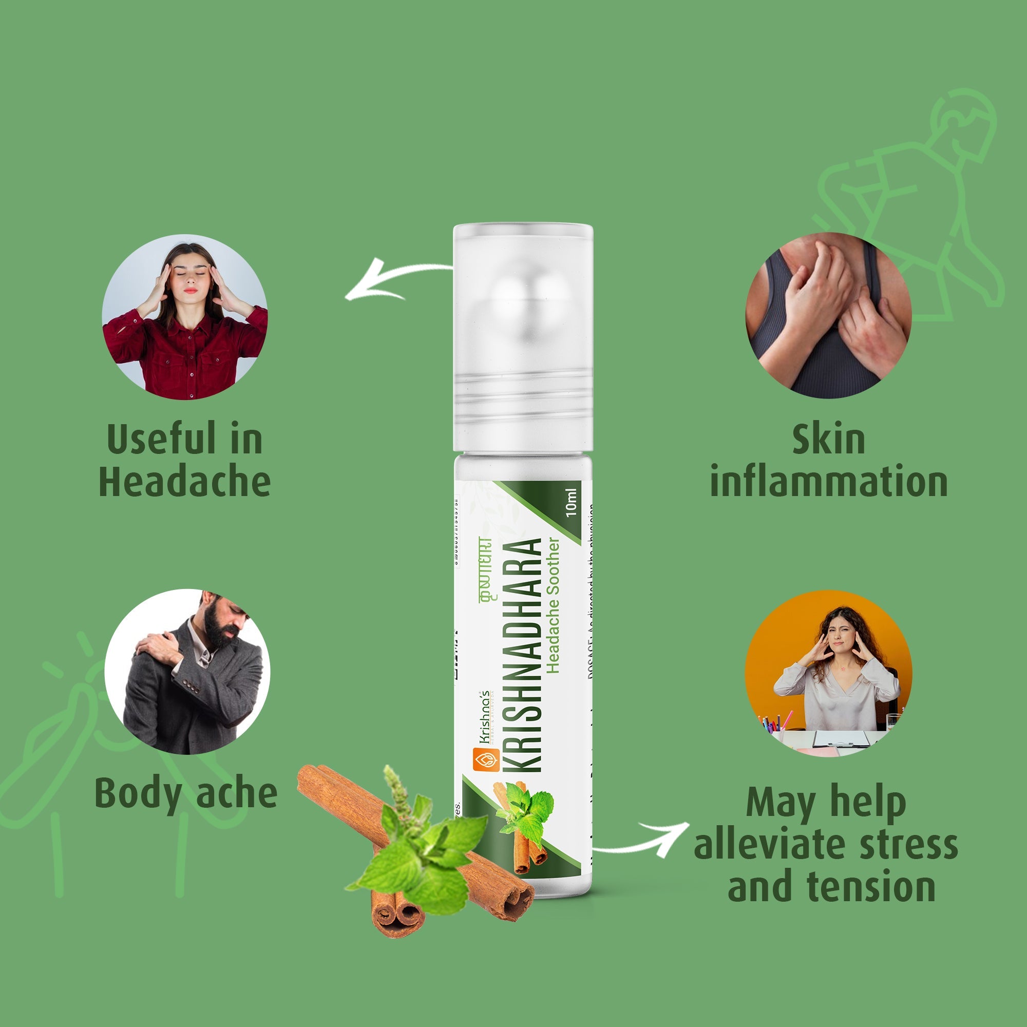 Krishna'S Herbal & Ayurveda Krishnadhara Roll On