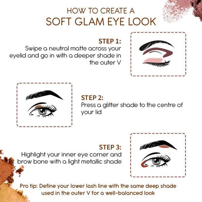 Kay Beauty Multi Texture Eyeshadow Palette - Sunkissed - Distacart
