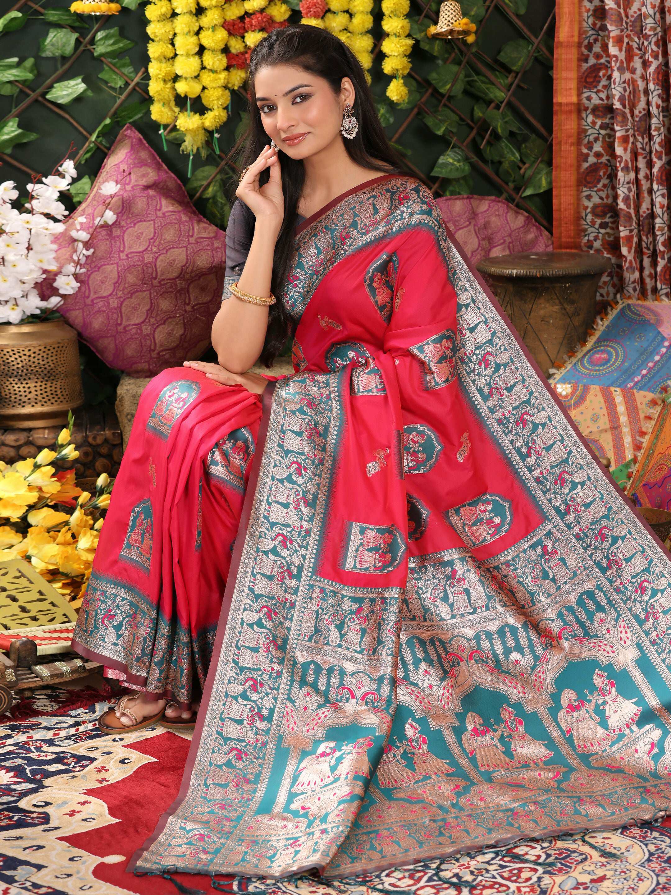 Astita Silk Pink Saree