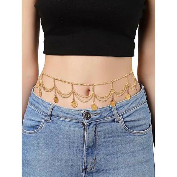 Joban Fashion Golden Alloy Waist Chain For Women - Distacart