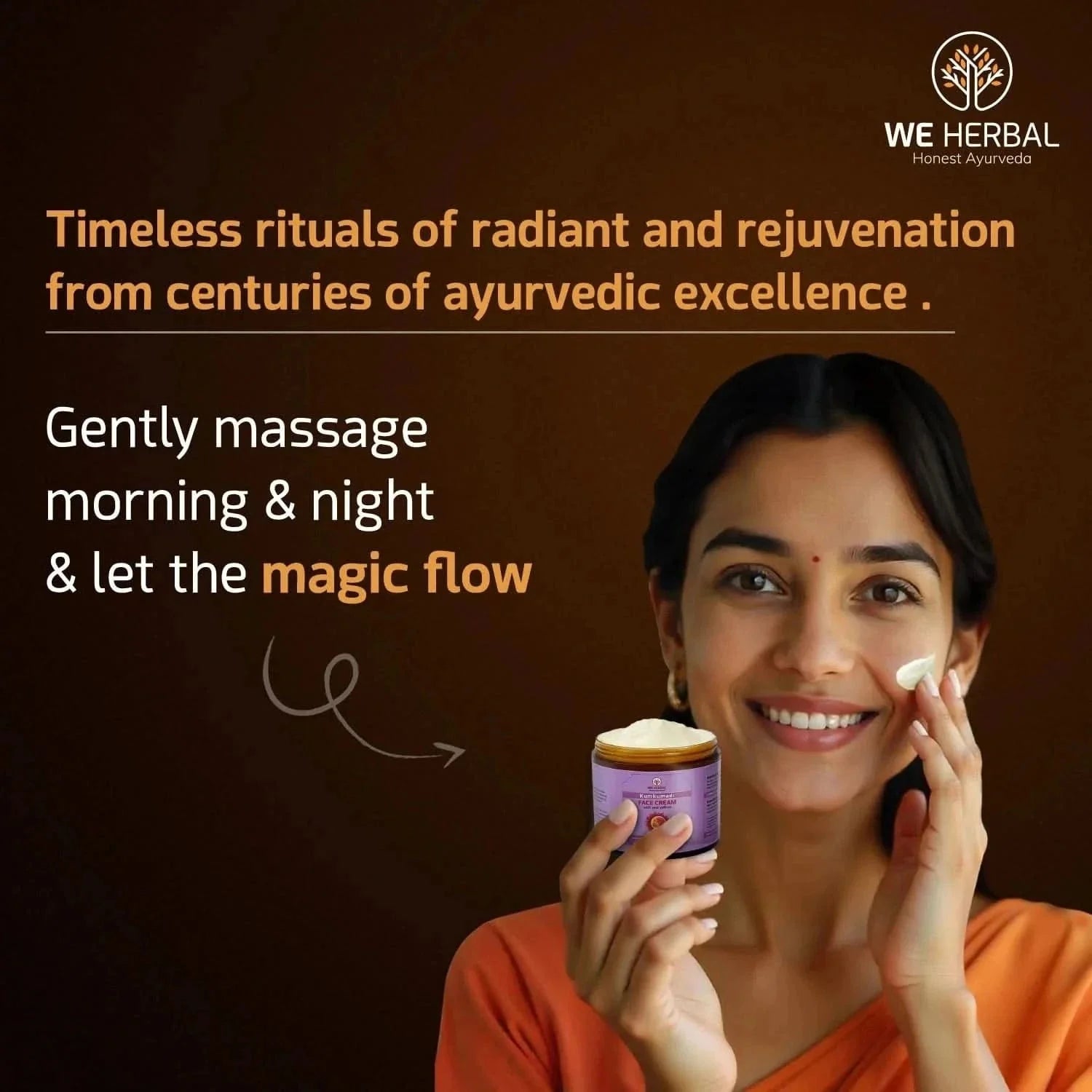 We Herbal|Honest Ayurveda Kumkumadi Face Cream: An Ayurvedic Solution For Modern Radiant Revitalized Skin - Distacart