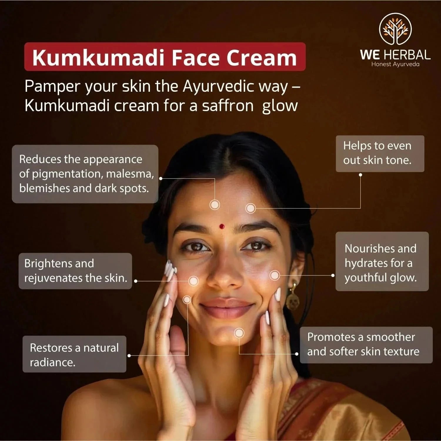 We Herbal|Honest Ayurveda Kumkumadi Face Cream: An Ayurvedic Solution For Modern Radiant Revitalized Skin - Distacart