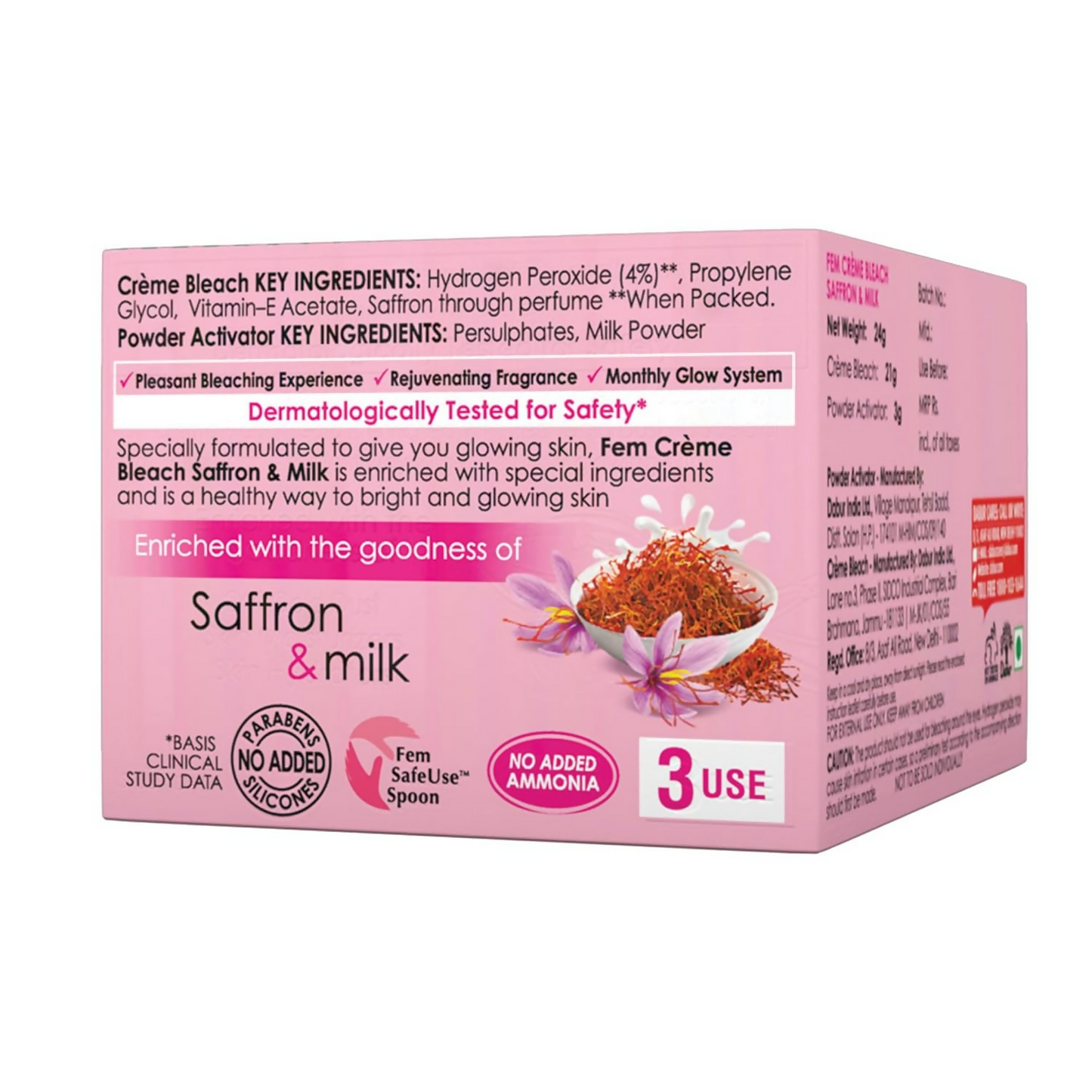 Fem Fairness (Saffron & Milk) Creme Bleach - Distacart