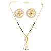AanyaCentric Gold Plated Short Mangalsutra Set with Earrings - Distacart