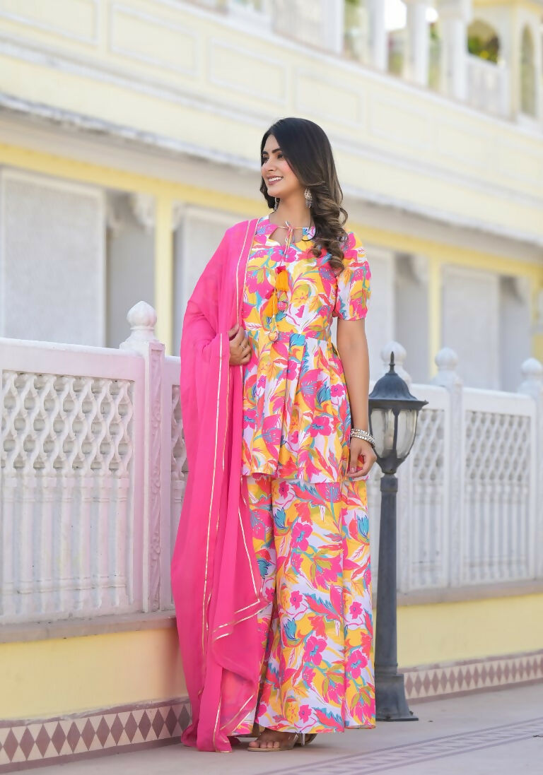 Designer Stylish Multi Ab Cotton Suit With Dupatta - Anbazaar - Distacart