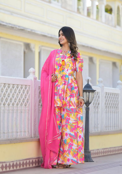 Designer Stylish Multi Ab Cotton Suit With Dupatta - Anbazaar - Distacart