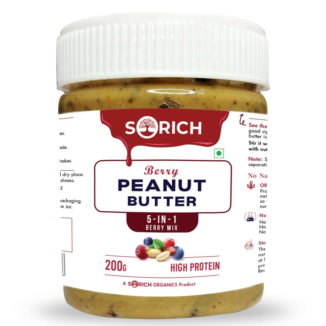 Sorich Organics All Natural Berry Creamy Peanut Buttery - Distacart