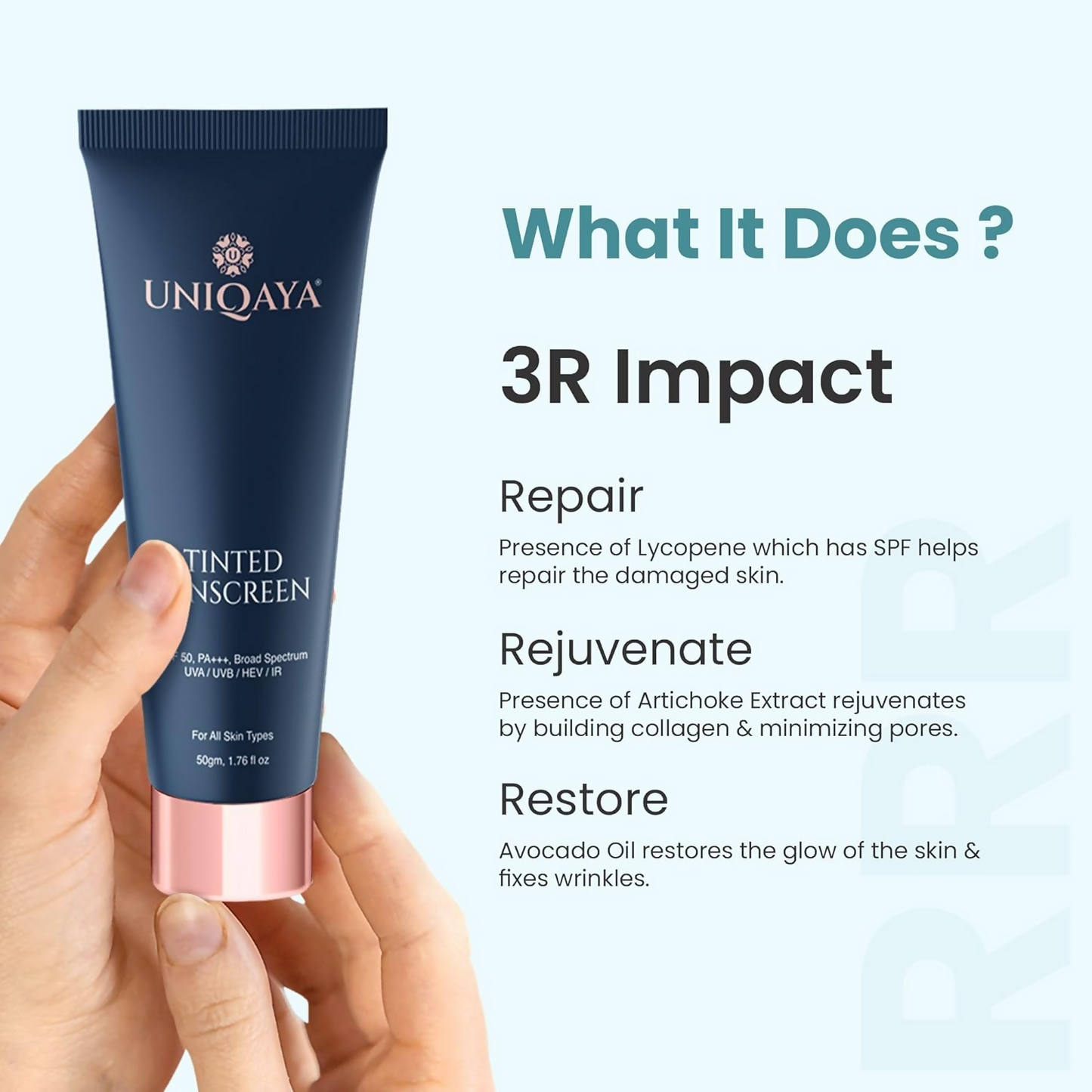 Uniqaya Tinted Sunscreen Spf 50 PA+++|Tinted Sunscreen - Distacart