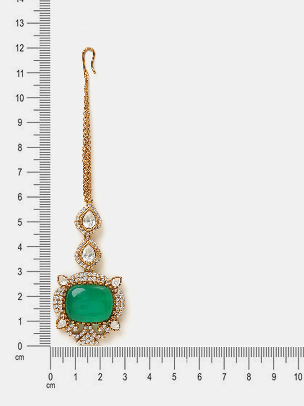 Ruby Raang Green Kundan Tikka - Distacart