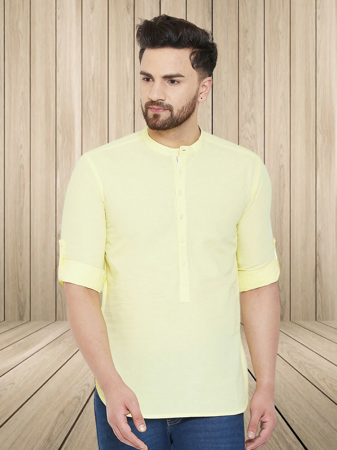 Even Apparels Men's Pure Cotton Yellow Kurta - Distacart
