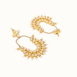 Thumbnail for Nuyug 22k Gold Plated Royal Pearl Accent Kundan Earrings