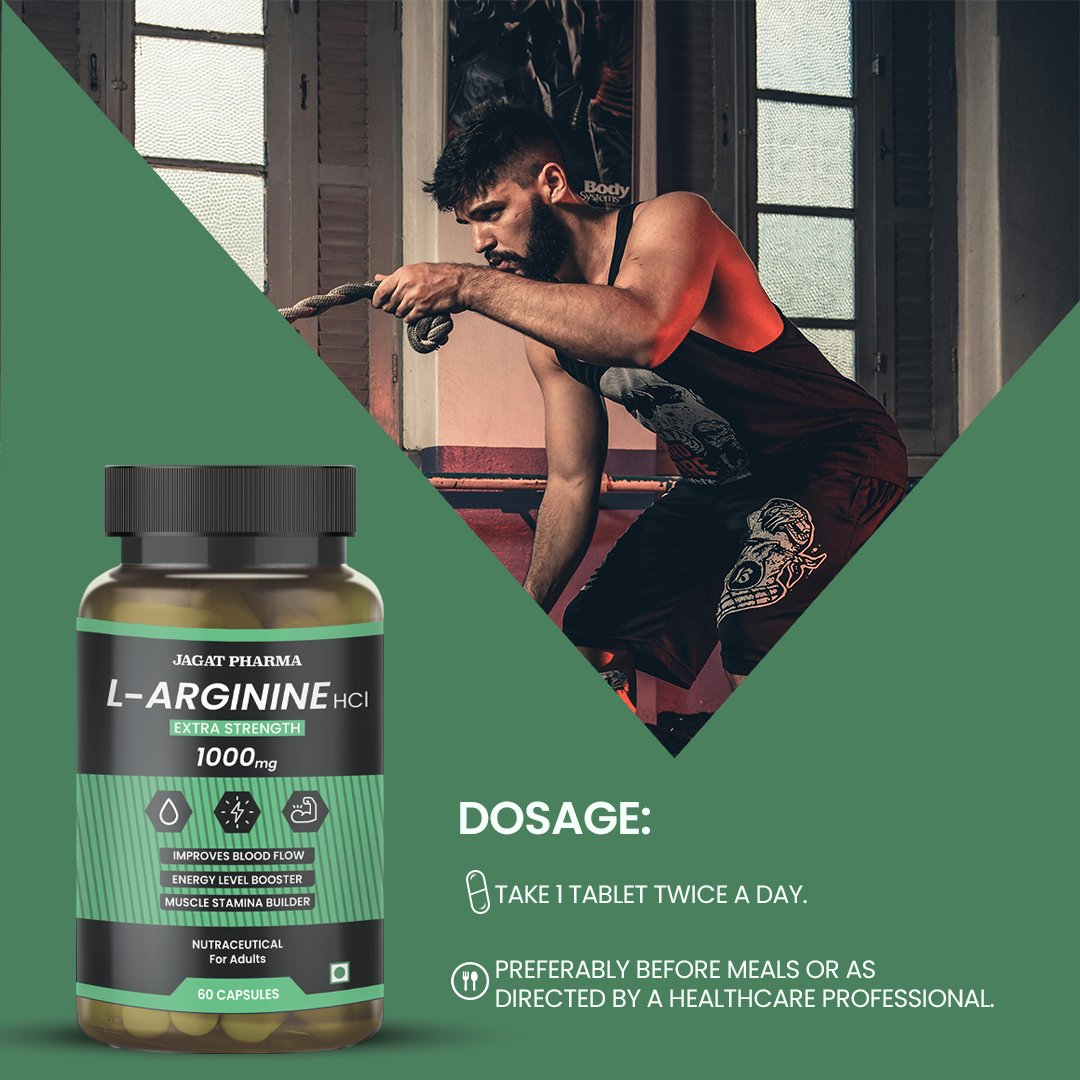 Jagat Pharma L-Arginine 1000mg Capsules