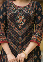Thumbnail for Juniper Women Viscose Rayon Kurta Palazzo Dupatta Set - Distacart